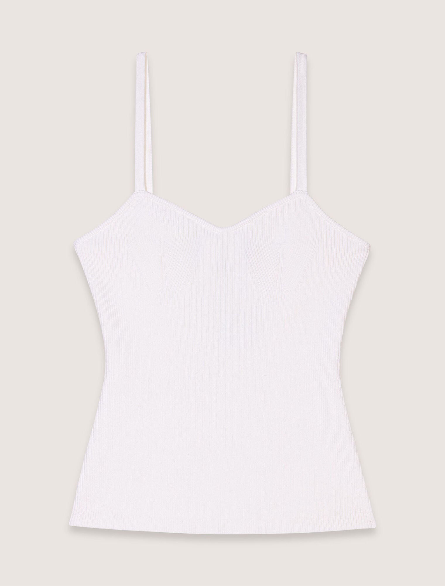 White-Rib knit top