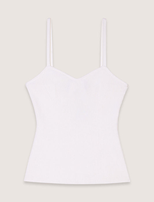White-Rib knit top
