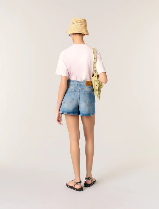Pale Pink-Printed T-shirt