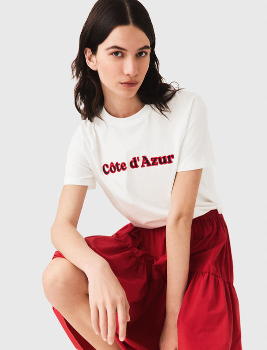 T-shirt with embroidery White