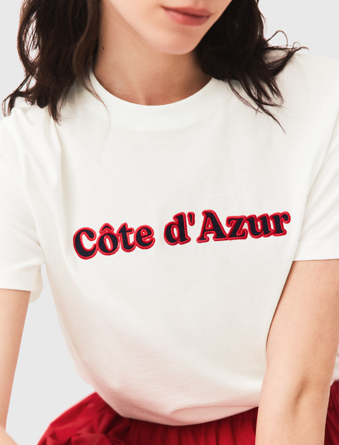T-shirt with embroidery White