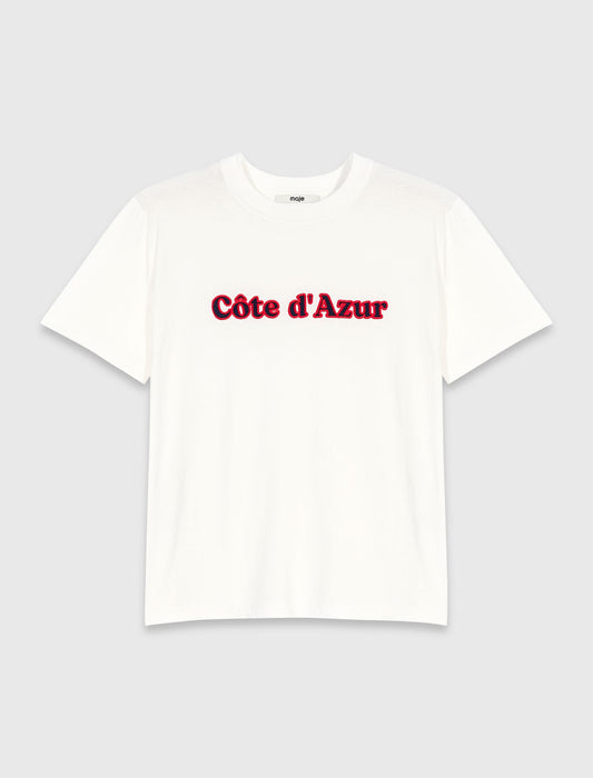 T-shirt with embroidery White