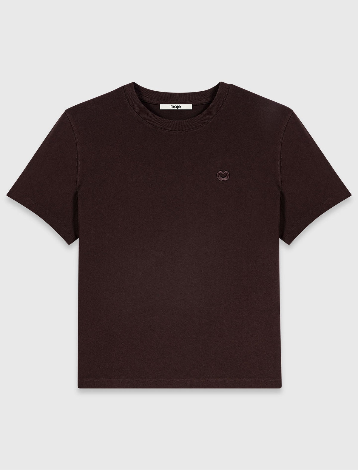 T-shirt with embroidered logo Dark Brown