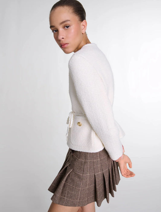 Ecru-Belted Jacket