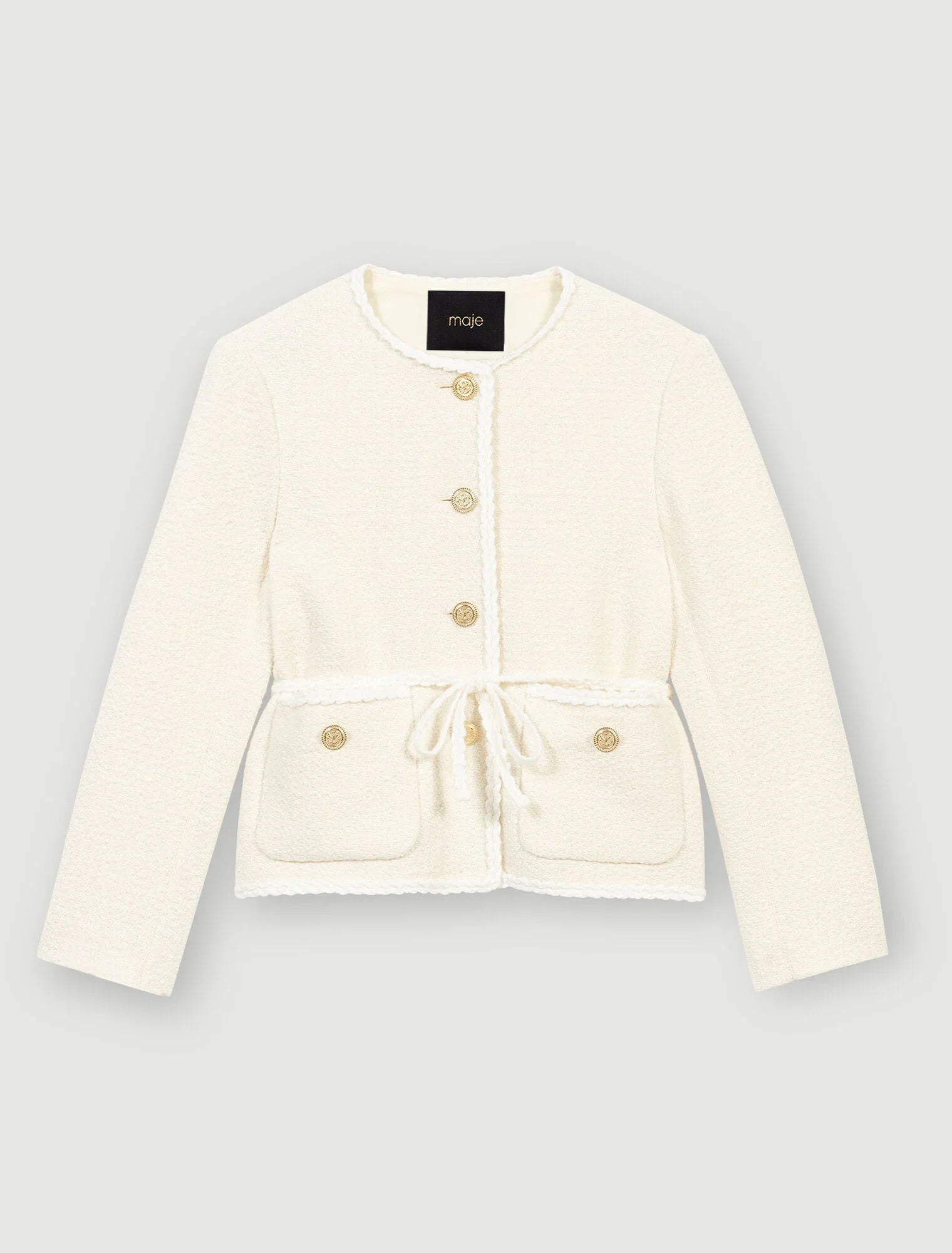 Ecru-Belted Jacket