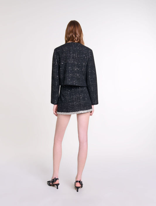 Black-Short tweed jacket