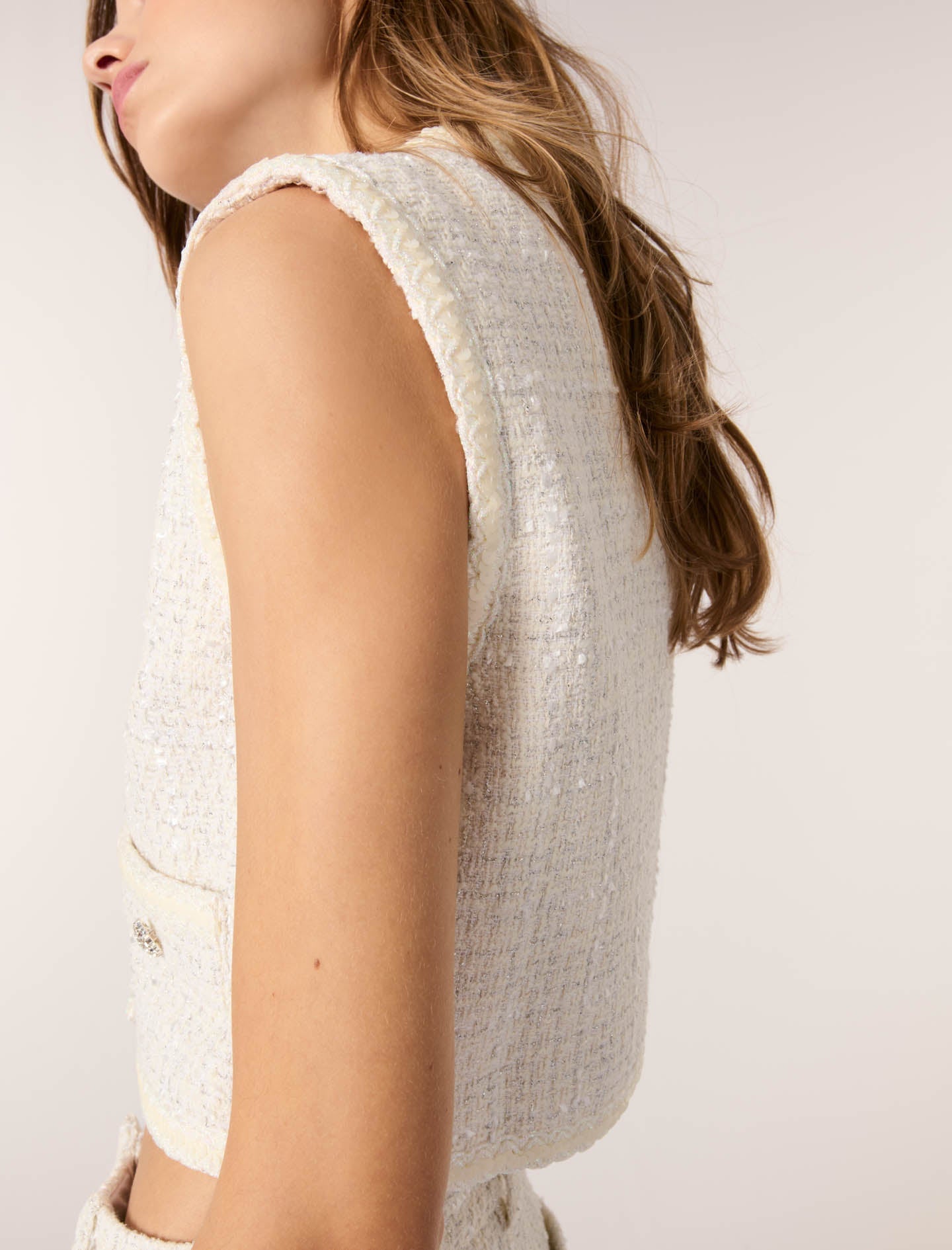Ecru Tweed Waistcoat