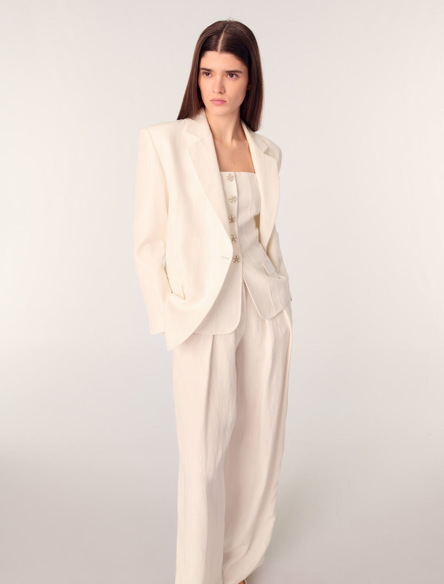 Ecru-Suit Jacket
