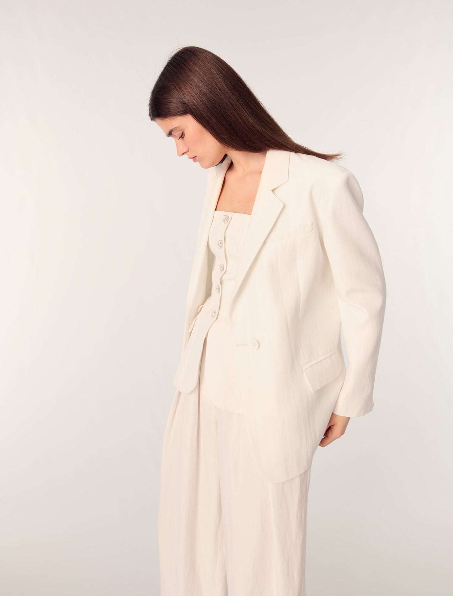 Ecru-Suit Jacket