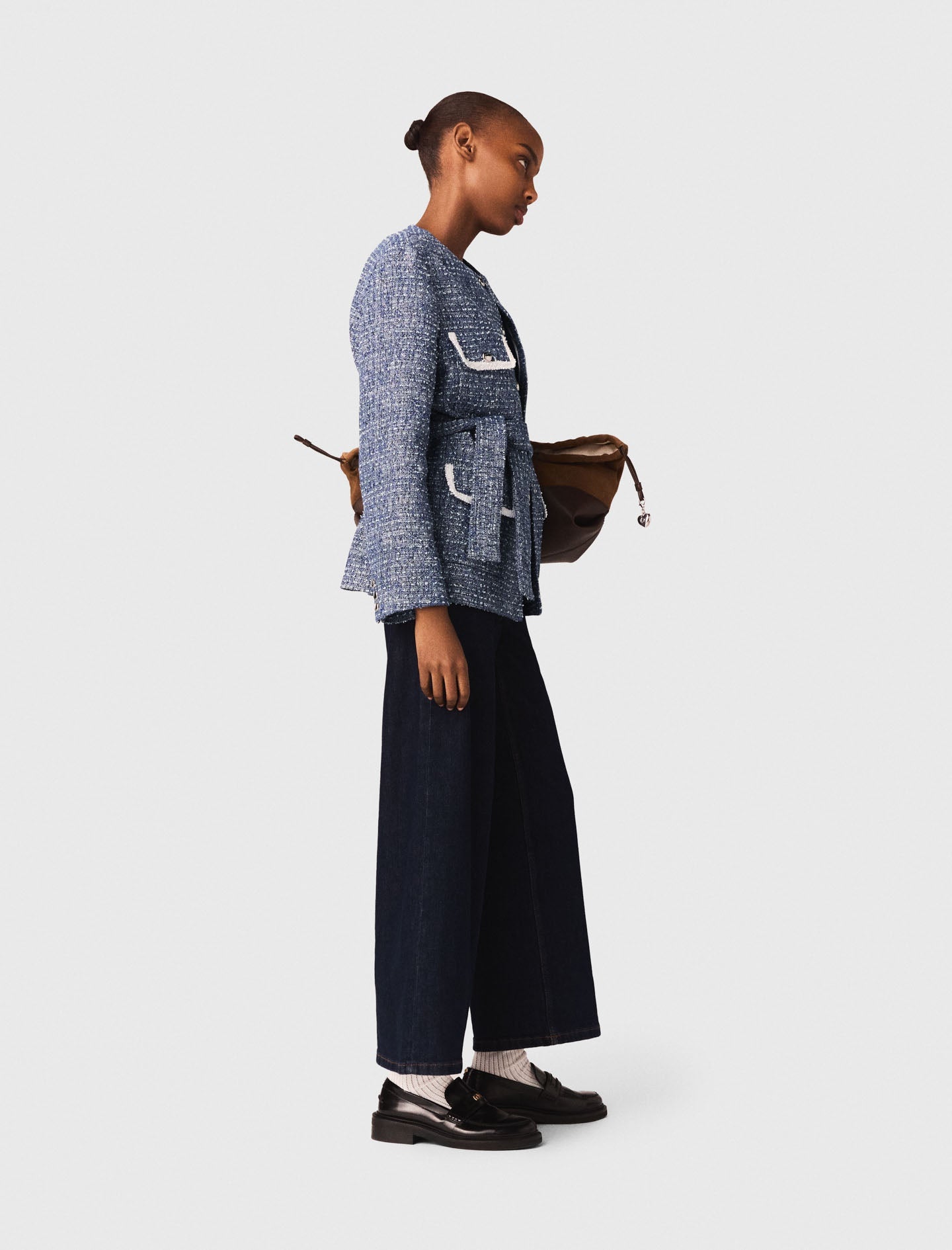 4-Pocket Tweed Jacket BLUE
