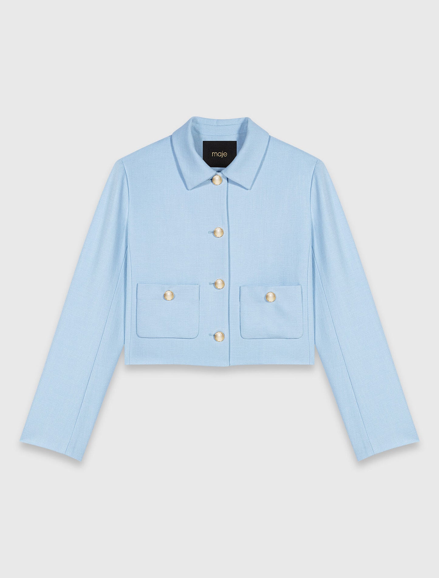 Short Single-Breasted Jacket Blue Sky