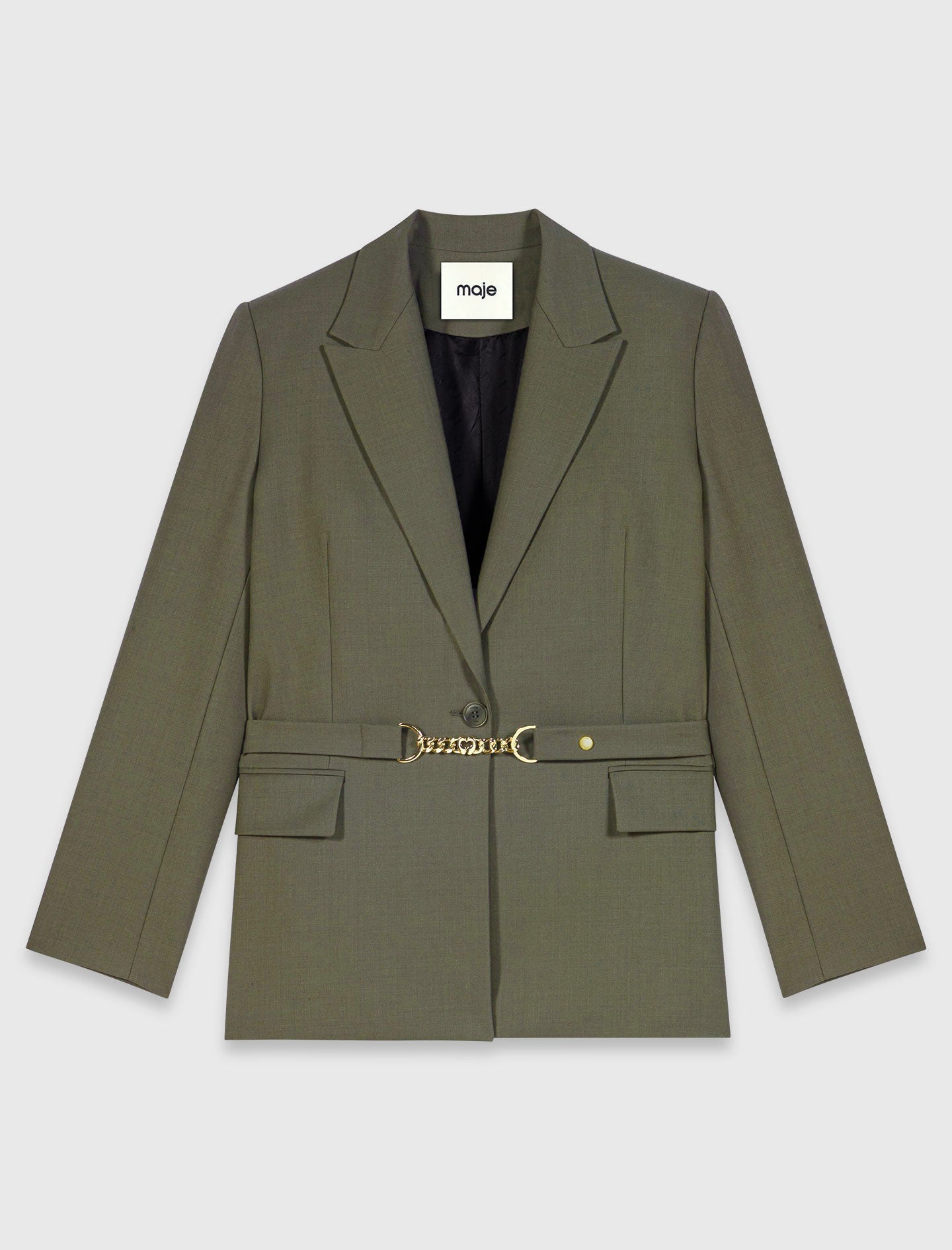 Single-breasted suit jacket Khaki