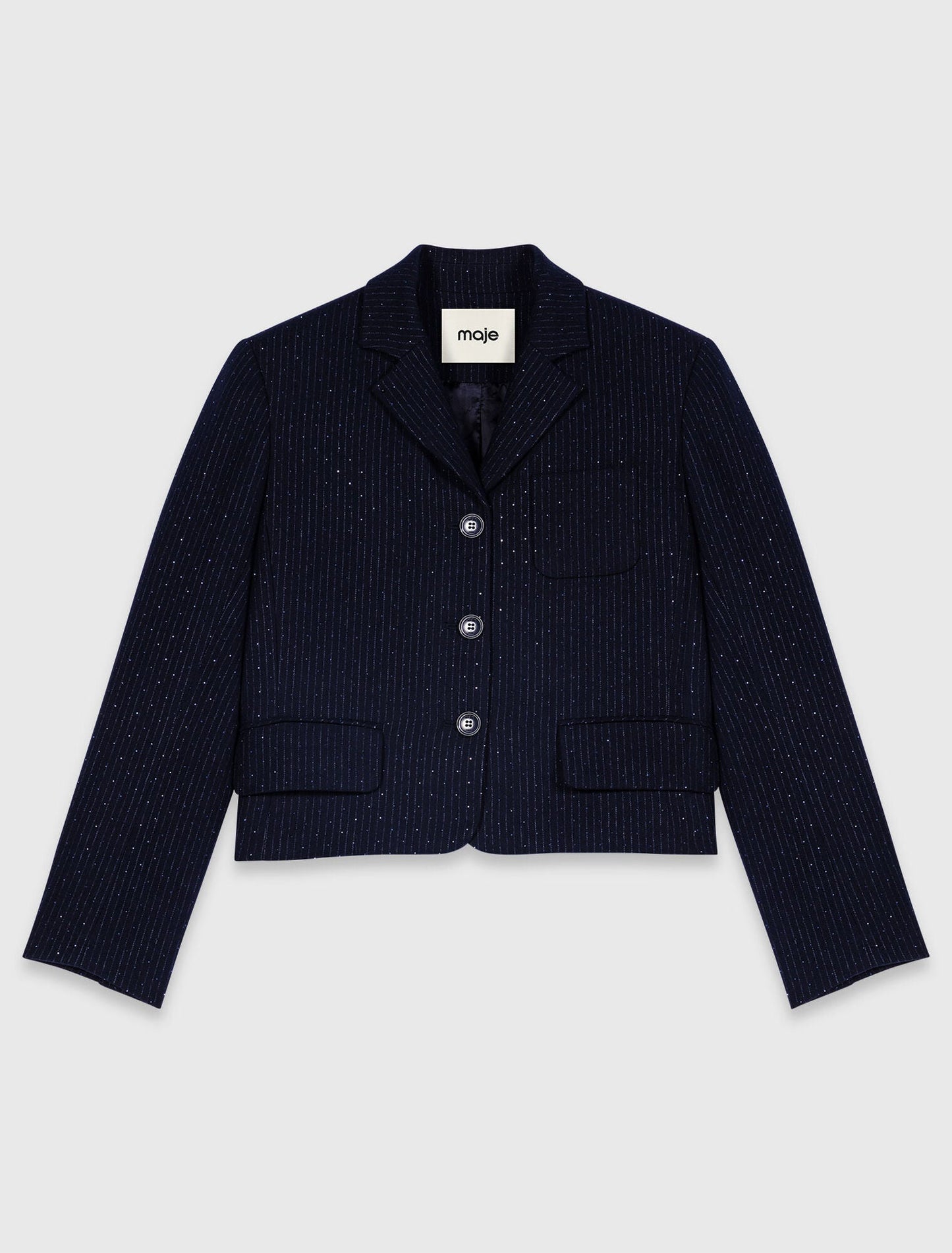 Cropped suit jacket Navy