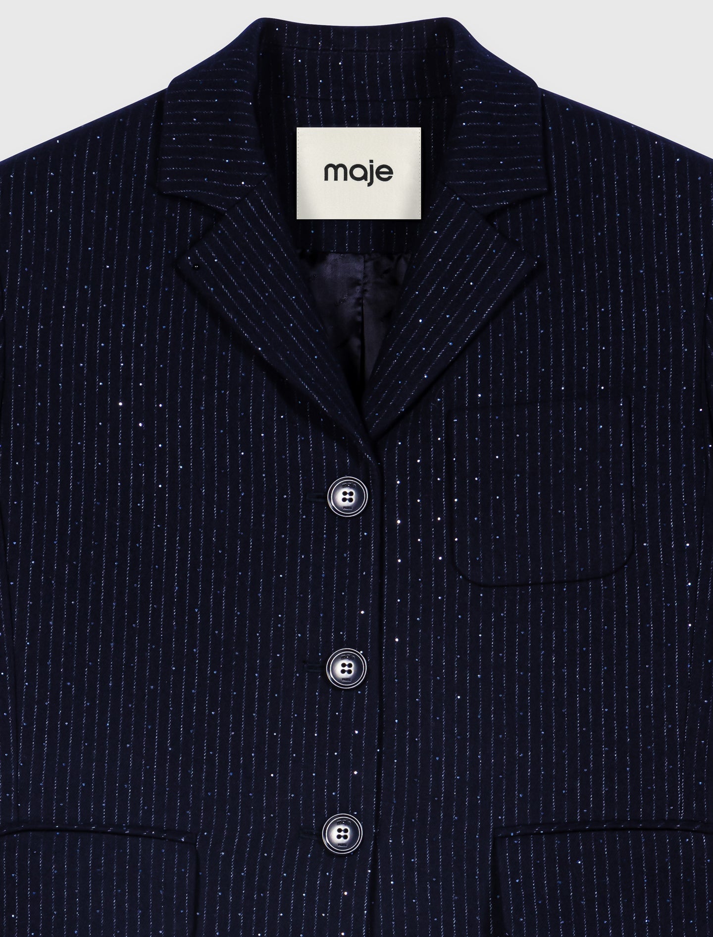 Cropped suit jacket Navy
