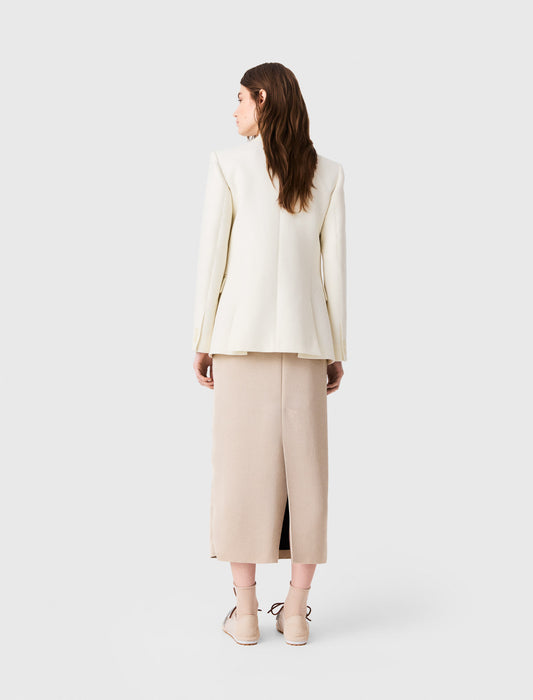 Double-breasted suit jacket Ecru