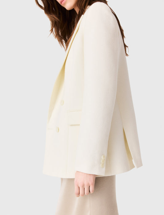 Double-breasted suit jacket Ecru