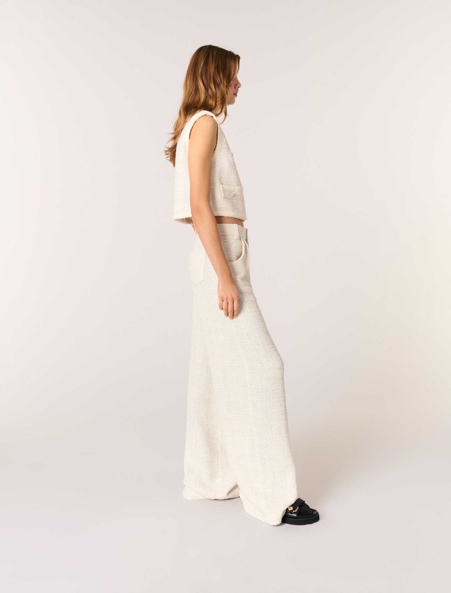 Ecru Tweed Waistcoat